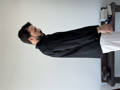 Lorenti Linen Karışımlı Siyah Gömlek