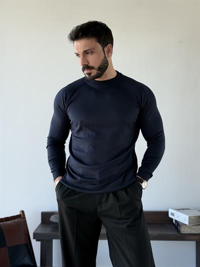 Marcelo Yarım Balıkçı Lacivert Triko