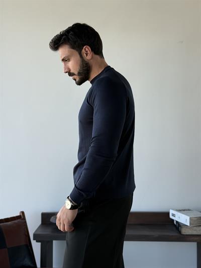 Marcelo Yarım Balıkçı Lacivert Triko