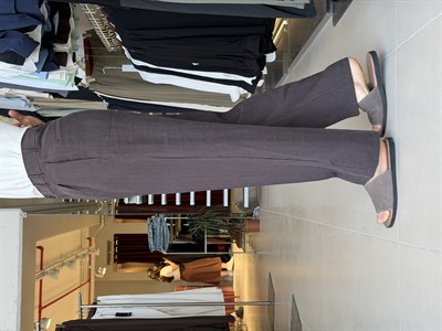 Minga Dark Brown Lyocell Pantolon