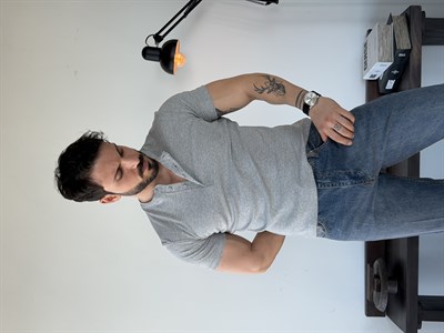 Next Fitilli Henley Gri Tişört