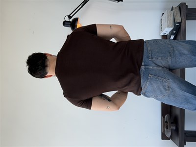 Next Fitilli Henley Kahve Tişört