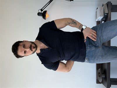 Next Fitilli Henley Lacivert Tişört
