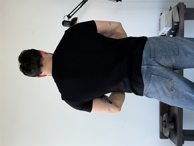 Next Fitilli Henley Siyah Tişört