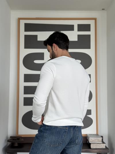 Oblea Henley  Beyaz Sweat