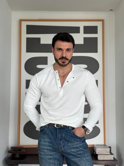 Oblea Henley  Beyaz Sweat