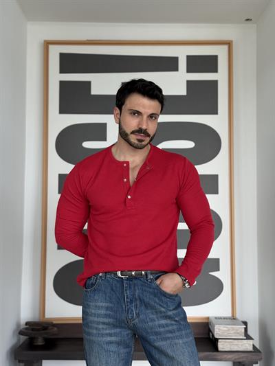 Oblea Henley Kırmızı Sweat 