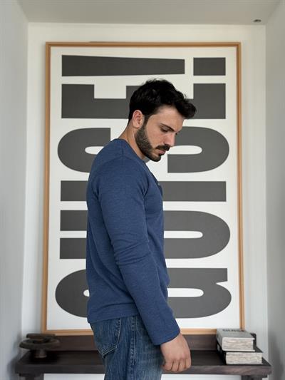Oblea Henley İndigo Sweat