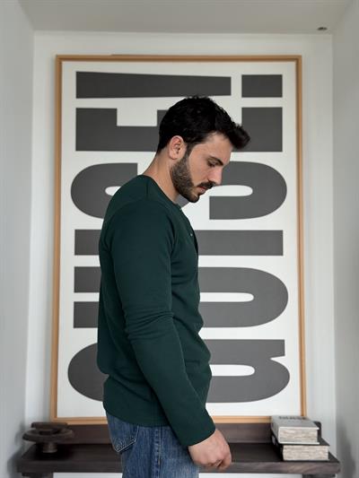 Oblea Henley Zümrüt Sweat