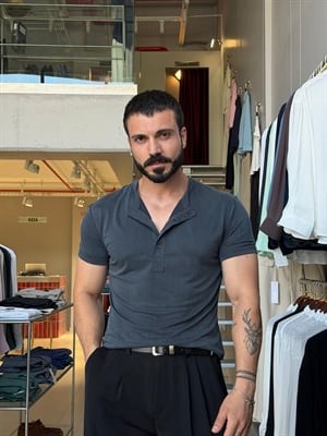 Odin Modal Henley Antrasit Tişört
