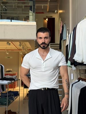 Odin Modal Henley Beyaz Tişört