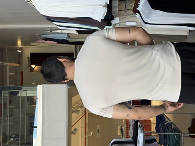 Odin Modal Henley Latte Tişört