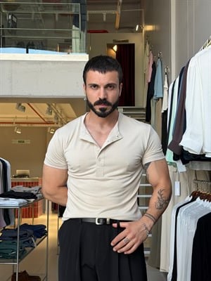 Odin Modal Henley Latte Tişört