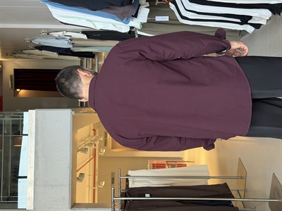 Ohio Yarı Oversize %100 Pamuk Bordo Gömlek