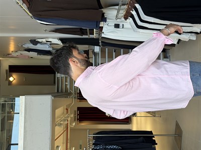 Ohio Yarı Oversize %100 Pamuk Gül Gömlek