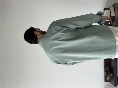 Ohio Yarı Oversize %100 Pamuk Mint Gömlek
