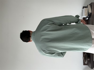 Ohio Yarı Oversize %100 Pamuk Mint Gömlek