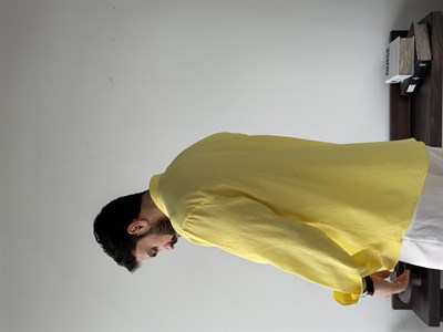Ohio Yarı Oversize %100 Sarı Gömlek