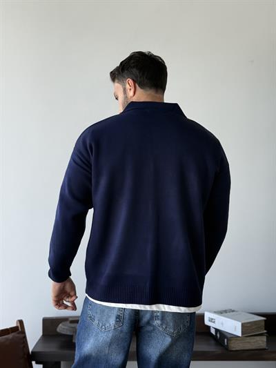 Olven Lacivert Triko Hırka