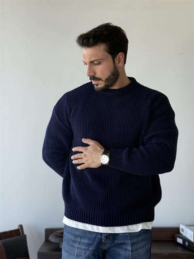 Pisa Lacivert Örme Triko 