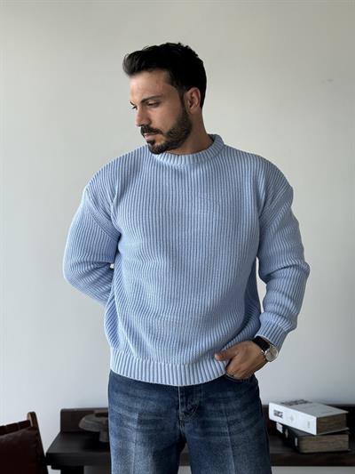 Pisa Mavi Örme Triko