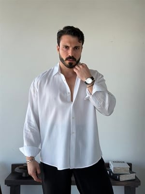 Prime Lyocell Beyaz Gömlek