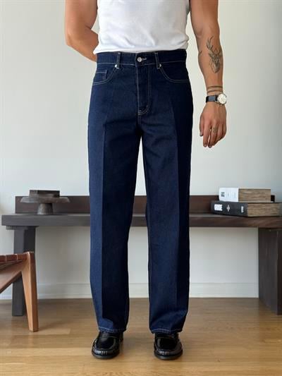 Retro Dark Blue Denim