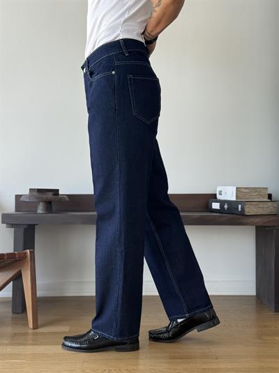 Retro Dark Blue Denim