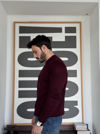 Rodrigo Basic İnce Bordo Triko