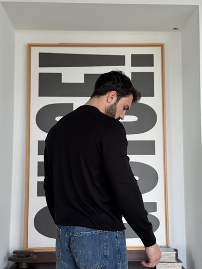 Rodrigo Basic İnce Siyah Triko