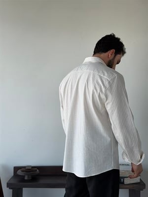 Royal Series Bordo Çizgili Gömlek