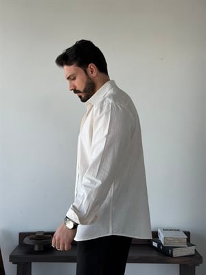Royal Series Turuncu Çizgili Gömlek