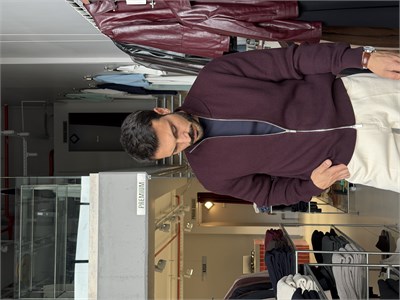 Sanchez Bordo Fermuarlı Triko