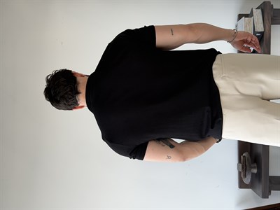 Scallini Polo Yaka Siyah Triko 