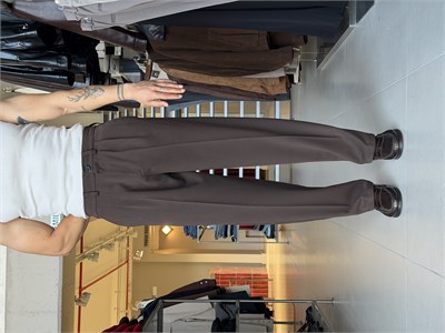 Sedna Kahverengi Duble Kumaş Baggy Pantolon