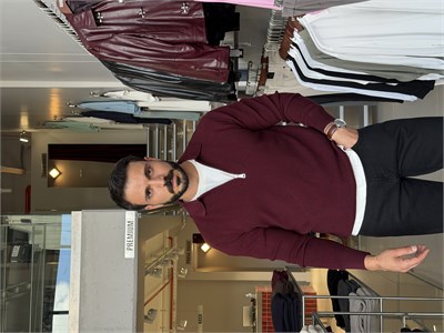 Skonder Bordo Fermuarlı Polo Yaka Triko
