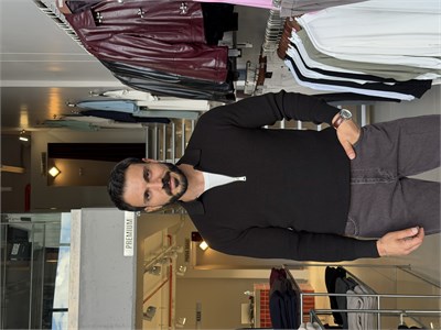 Skonder Siyah Fermuarlı Polo Yaka Triko