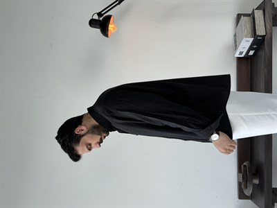 Soprano Oversize Çizgili Siyah Gömlek