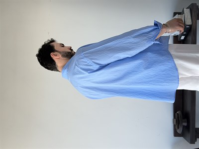 Tiero Oversize Çizgili Mavi Gömlek