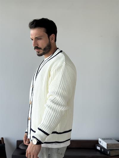 Velas Krem Triko Hırka