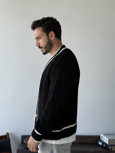 Velas Siyah Triko Hırka
