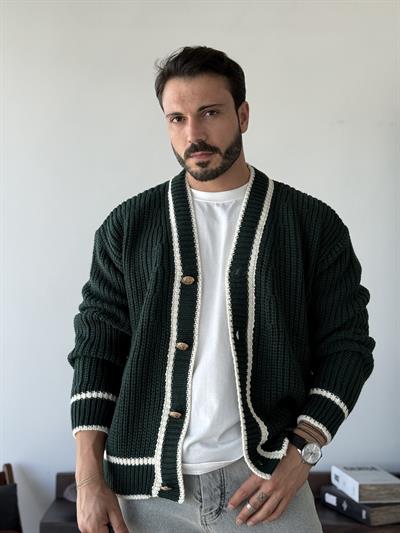 Velas Yeşil Triko Hırka