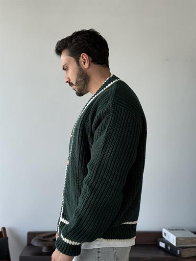 Velas Yeşil Triko Hırka