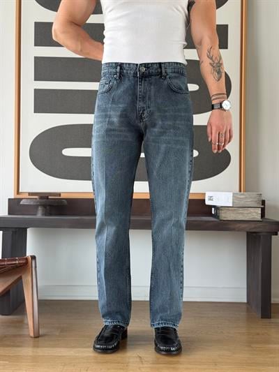 Vintal 80s Black Blue Baggy Jean