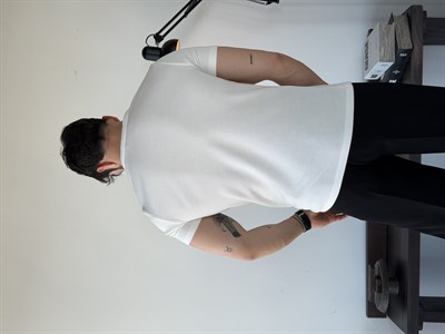 Waffle Henley Beyaz Tişört