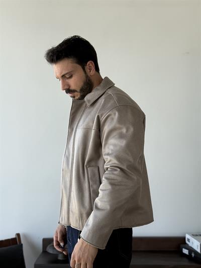 Zaur Suni Deri Bej Mont