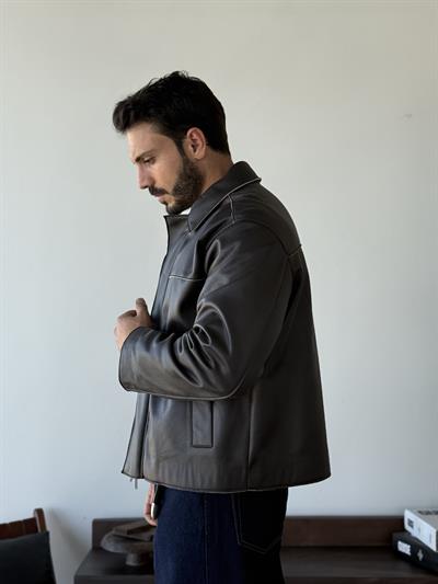 Zaur Suni Deri Siyah Mont