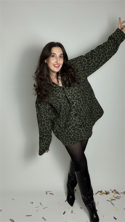 Gabardin Leopar Ceket