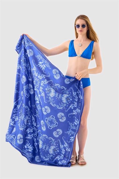 Sophisticated Blue Blanc Blue Pareo 