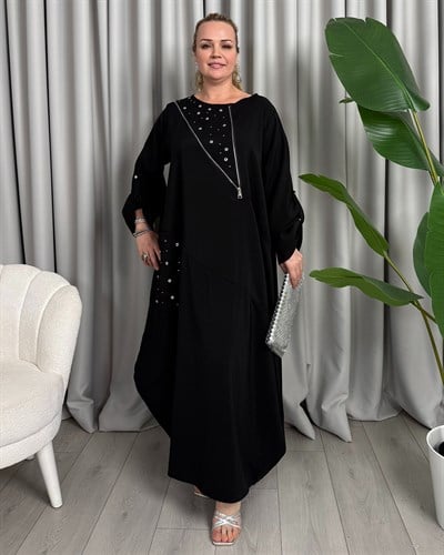 Maria Tasarım Elbise Siyah